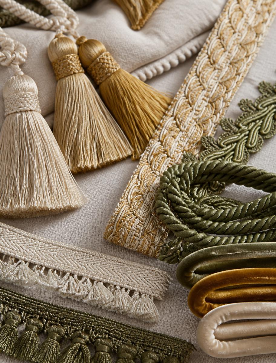 Détail de passementerie réalisé par Decoracy