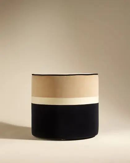 Pouf Léo — Beige Velours