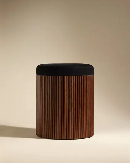 Pouf Riviera — Beige Rotin